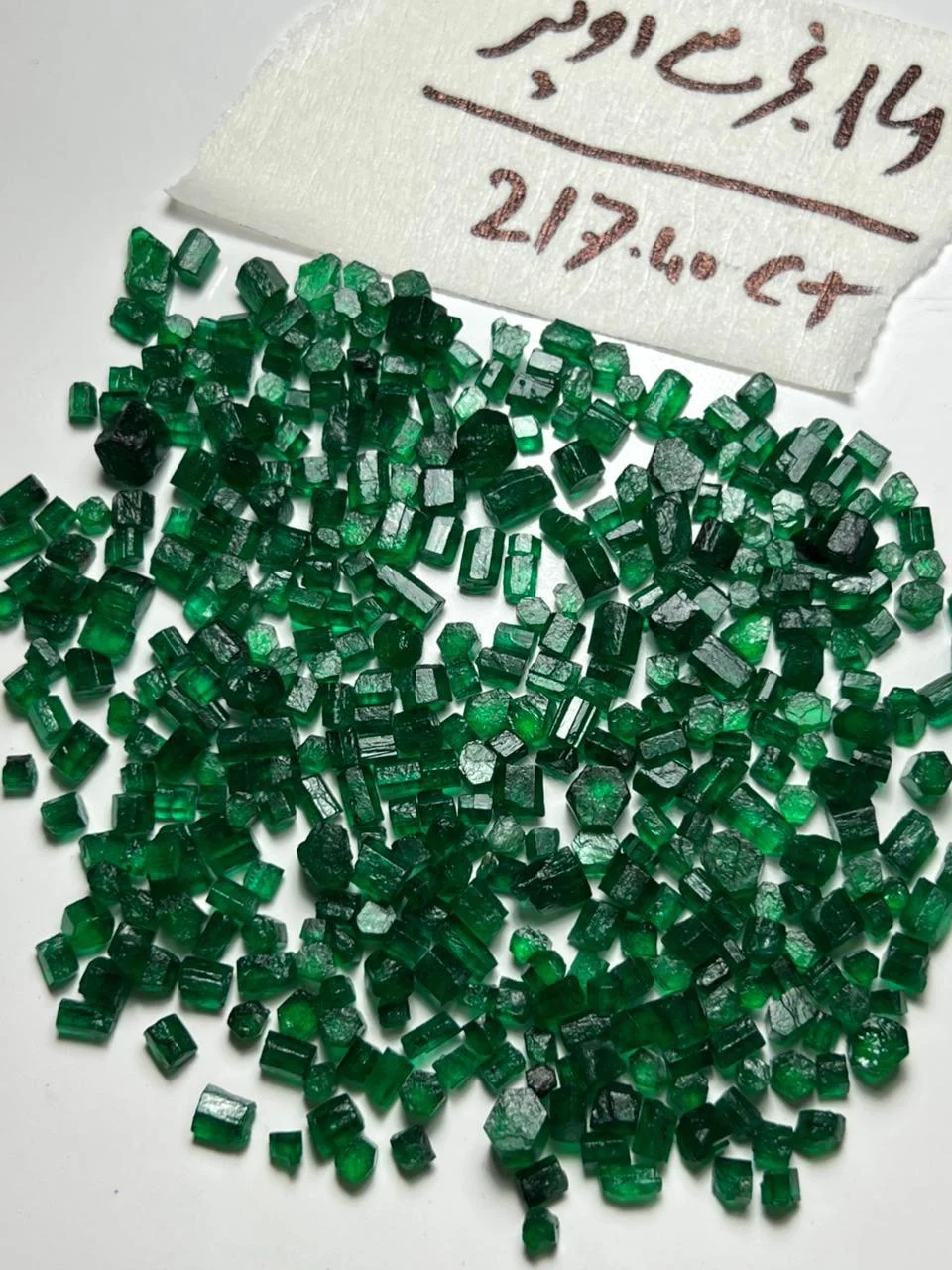Emerald parcel — client photograph