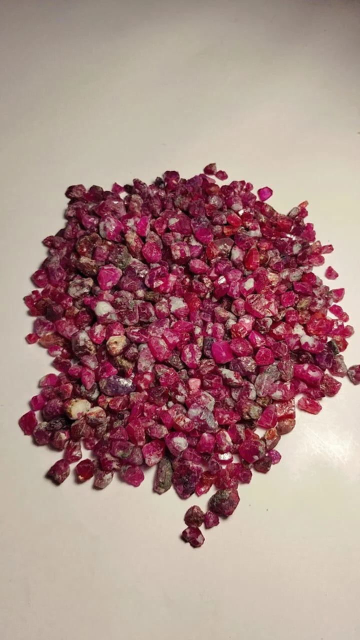 Rough ruby pile — client photograph